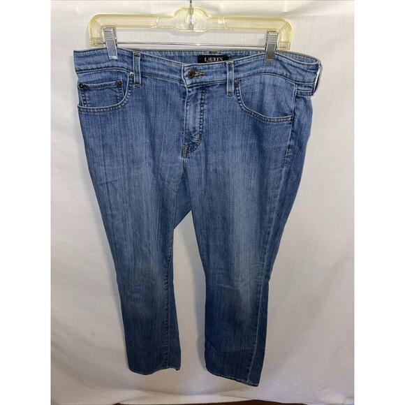 Lauren Ralph Lauren Black Label Women’s Straight Jeans Size 12 Blue Streetwear - Picture 1 of 12